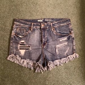 Ripped Jean Shorts